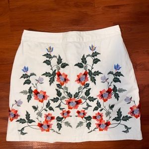 Topshop Floral Mini Skirt